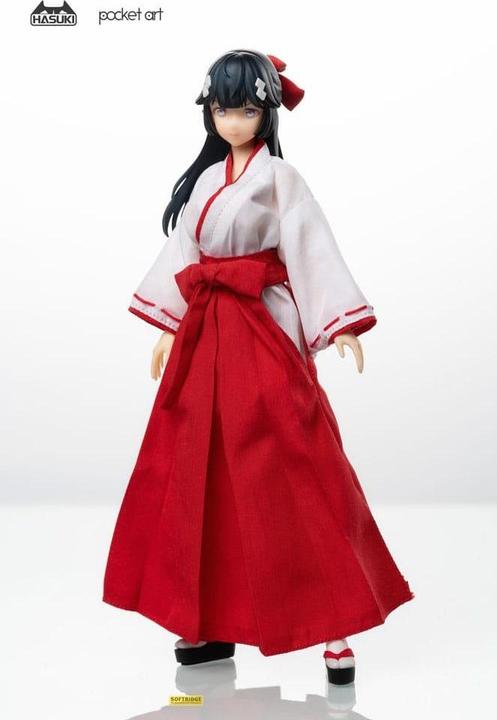 Actual product image Hasuki Pocket Art Action Action Figure 1/12 PA005 Exorcism Shrine Maiden Tsubaki 15 cm