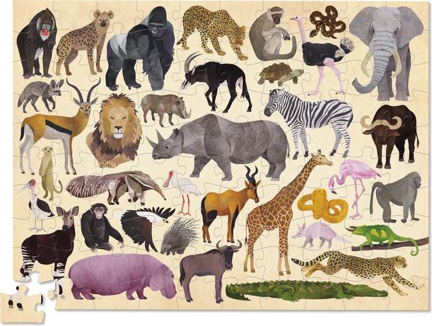 Produktbild Crocodile Creek Puzzle Wildtiere (100 Teile)