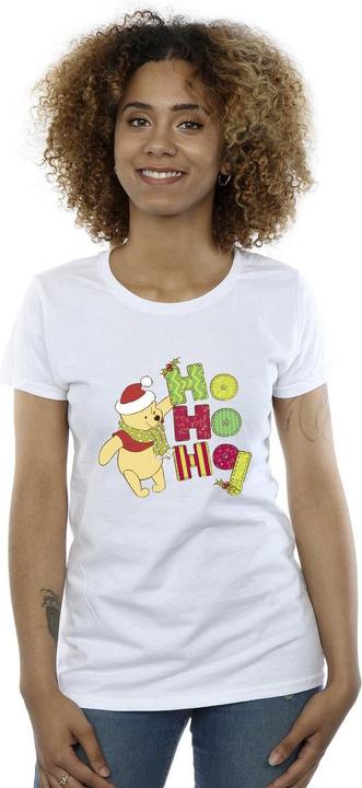Immagine prodotto Disney Winnie The Pooh Ho Ho Ho Scarf Maglietta Donna (L)
