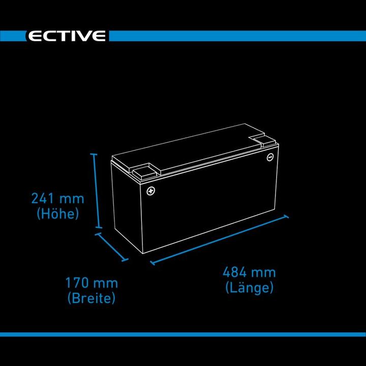Produktbild Ective Deep Cycle AGM Versorgungsbatterie 12V 170Ah m Display Batterie Wohnmobil (12 V, 170 Ah)