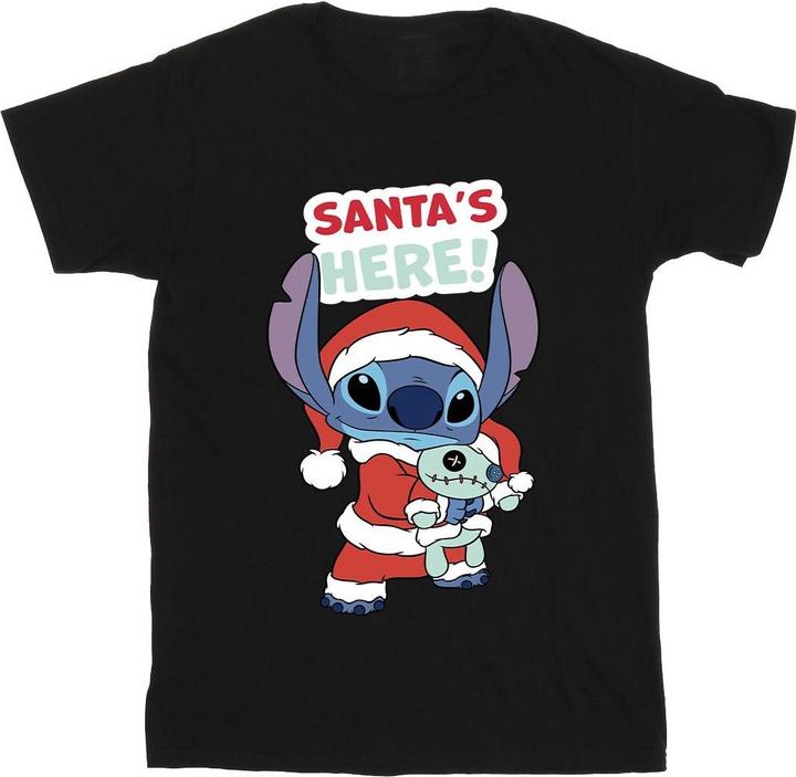 Actual product image Disney Mens Lilo & Stitch Santa's Here T-Shirt (M)