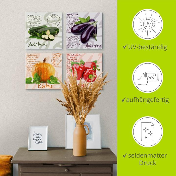 Image du produit Artland Courgette, aubergine, courge, poivron S6PG (20 x 20 cm)