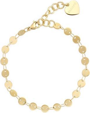 Sagapo S'Agapo Gold Plated Chunky Steel Money Bracelet Shk101