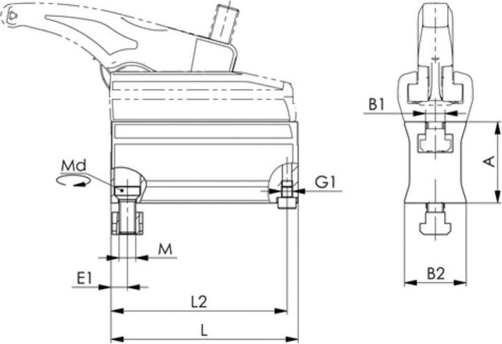 Produktbild Amf Zwischenelement Nr.7600Z M16 40 kN kurz (554823) (Schwarz)
