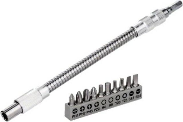 Produktbild Bosch Professional Zubehör 11 Stk. flexible Verlängerung aus Metall SDB (Kreuz Phillips PH M1, Kreuz Phillips PH M2, Kreuz Phillips PH M3, Kreuz Pozidriv PZ M2, Innensechsrund TX M25, Sechskant (hexagonal) M4, Sechskant (hexagonal) M5, Innensechsrund TX M20)