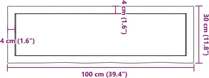Actual product image VidaXL Emerald (100 x 30 x 4 cm)