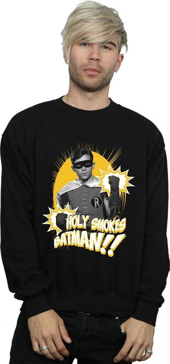 Actual product image Mens Batman TV Series Robin Holy Smokes Cotton Sweatshirt (S)