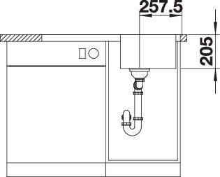 Actual product image Blanco Classimo 45 S-IF (Fitted sink, 50 cm, 86 cm)