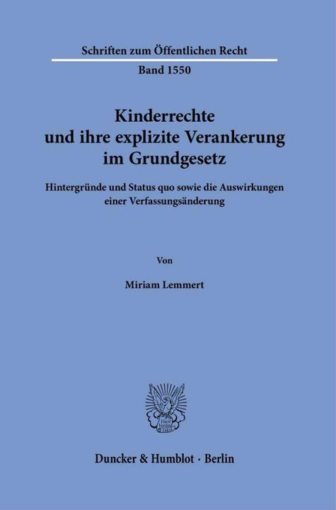 Produktbild Lemmert:Kinderrechte und ihre explizite (Deutsch, Miriam Lemmert, 2024)