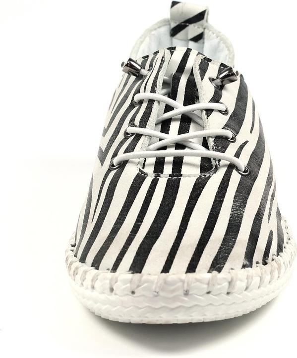 Actual product image Lunar Canvas Shoes St Ives Zebra Pattern Leather (40)