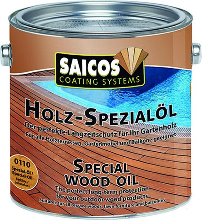 Actual product image Saicos Special wood oil for terraces (Teak, Transparent, 2.50 l)