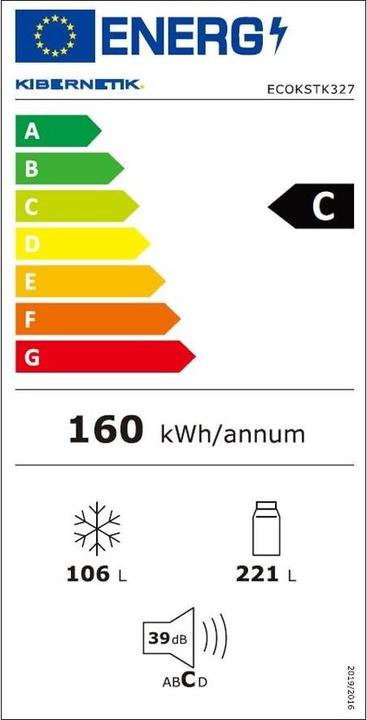 Label énergétique Kibernetik ECOKSTK327 (327 l)