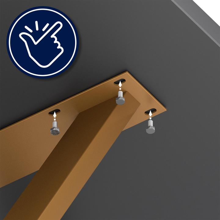 Image du produit CLP Pieds de table Biloxi en acier en forme d'étoile