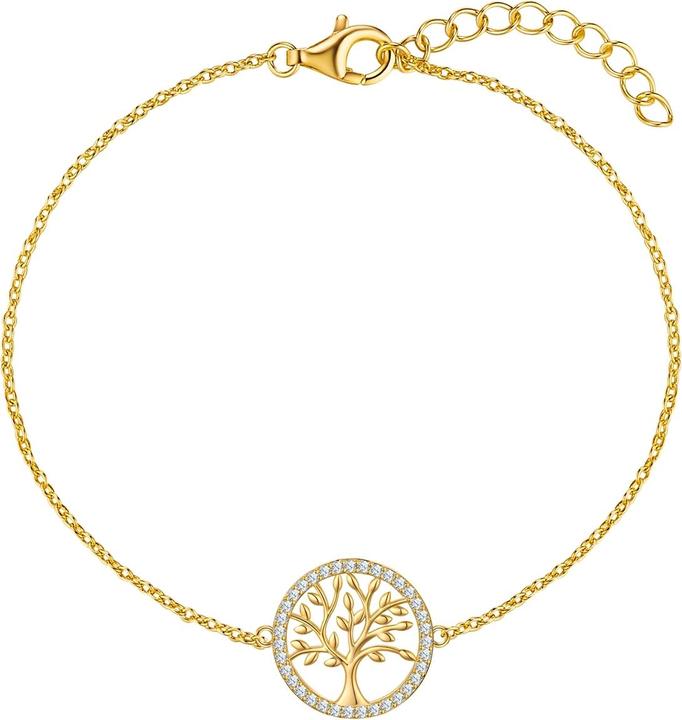 Rafaela Donata Damen Armband Lebensbaum Sterling Silber - 35838 (17 cm, Sterling Silber)