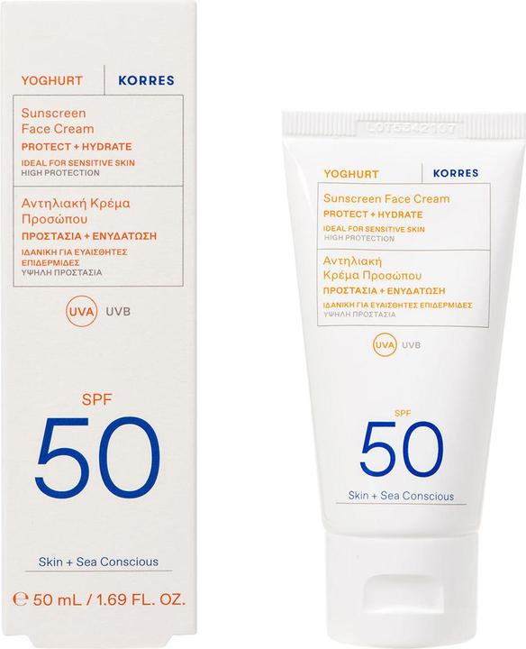 Actual product image Korres Yoghurt Sunscreen Face Cream SPF 50 (Suntan cream, SPF 50, 50 ml)