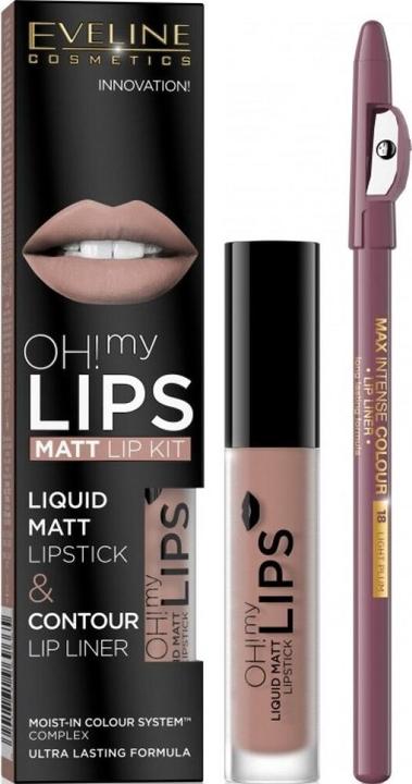 Immagine prodotto Eveline Rossetto Oh My Lips 4,5 ml + matita 08 Lovely Rose (08 Bella Rosa)