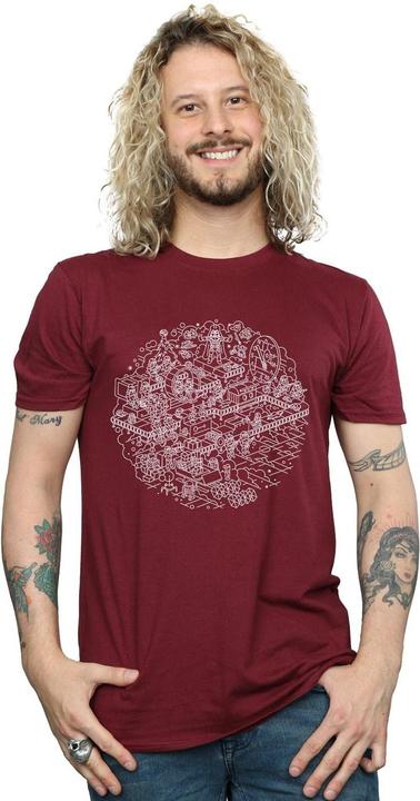 Actual product image Star Wars Mens Christmas Death Star T-Shirt (XXL)
