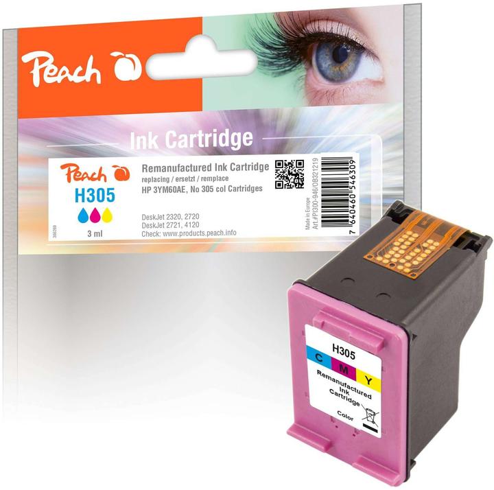 Produktbild Peach Tinte HP Nr. 305 / 3YM60AE Cyan/Magenta/Yellow (M, Y, C)