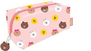 Immagine prodotto Line Friends astuccio per matite - Borsa per cosmetici con l'immagine di un orsetto, universale