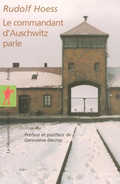 Actual product image Le commandant d'Auschwitz parle (French, Rudolf Hoess, 2005)