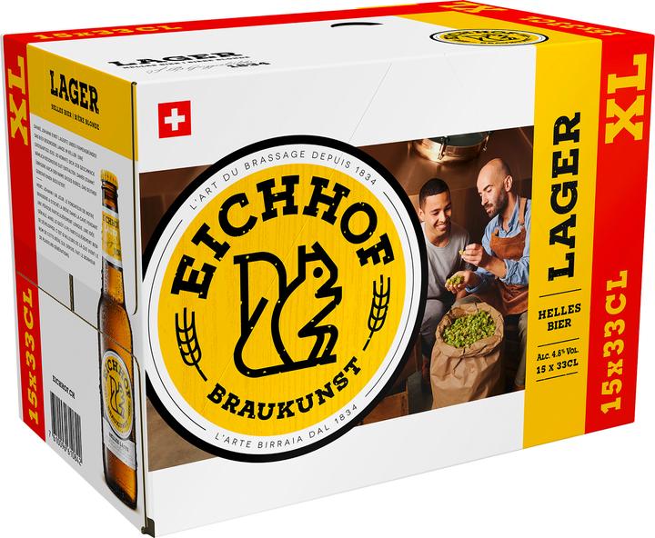 Eichhof 33 cl Lager 4.8% disposable 15e (15 x 33 cl)