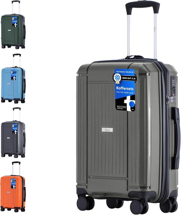 PCG The Hard Case Hartschalenkoffer mit TSA Schloss und 4 Rollen (58 l, M (50 - 90l))