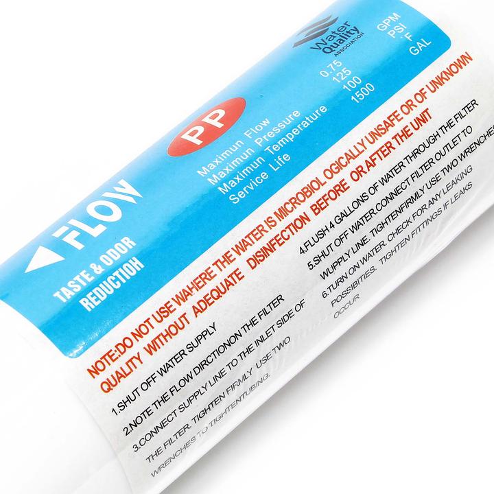 Image du produit Naturewater 10Pouces - 254mm 5µ Filtre Sédiments en ligne Cartouche PP-10A