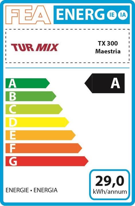 Etichetta energetica Turmix TX 300 Maestria (NESPRESSO Original)