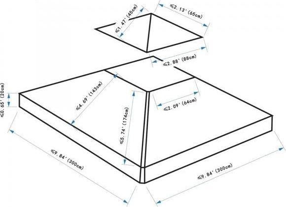 Immagine prodotto Outsunny Sostituzione del tetto del padiglione in metallo (300 cm, 300 cm)