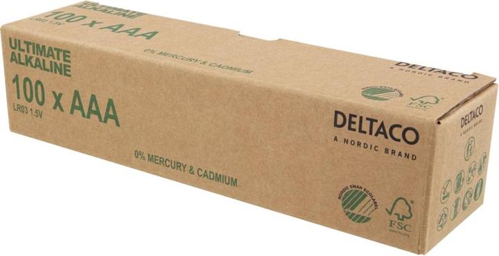 Immagine prodotto Deltaco Batterie alcaline Ultimate, L (100 pz., AAA)