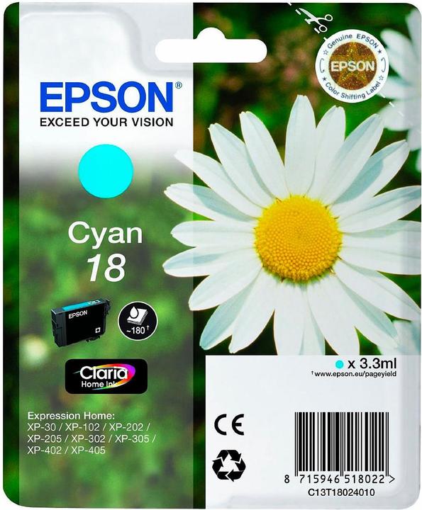 Immagine prodotto Epson Cartuccia d'inchiostro originale T1802 (C)