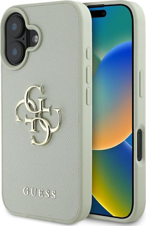 Image du produit Guess Hardcase PU Grained Big 4G and Classic Logo Case for iPhone 16 6,1" Green (Apple iPhone 16)