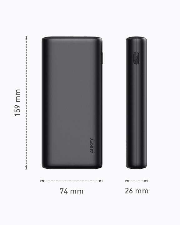 Actual product image Aukey Sprint Go (20000 mAh, 65 W, 74 Wh)