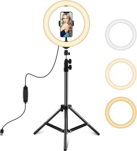 Image du produit Puluz PKT3035 Lampe vidéo selfie 26cm (éclairage annulaire)