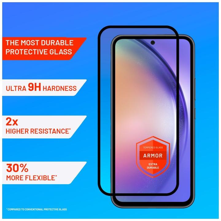 Immagine prodotto Fixed Armour cover in vetro temperato 2.5D con applicatore per Samsung Galaxy A54 5G, Nero (1 Pezzo/i, Samsung Galaxy A54 5G)