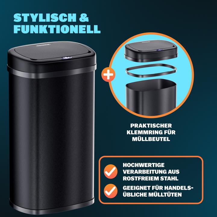 Image du produit Monzana Poubelle automatique avec capteur 50 L (50 l)