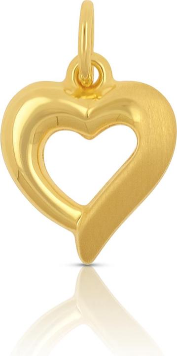 Image du produit Muau Pendant heart yellow gold 750, 17x11mm (Or jaune 750/18K)