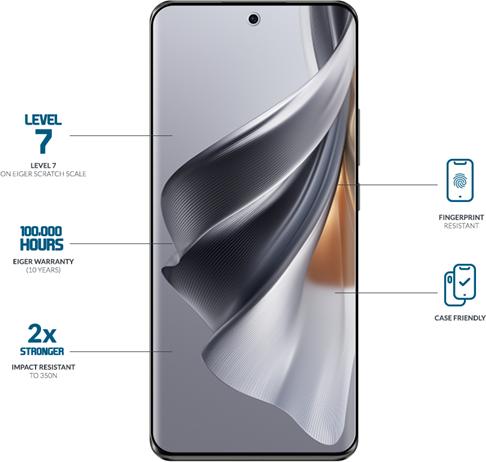 Immagine prodotto Eiger Mountain Glass Clear Edge (1 Pezzo/i, Oppo Reno 10 Pro)