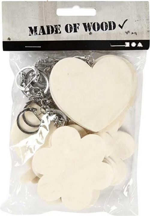 Image du produit Creativ Company Porte-clés en bois, 12 pièces