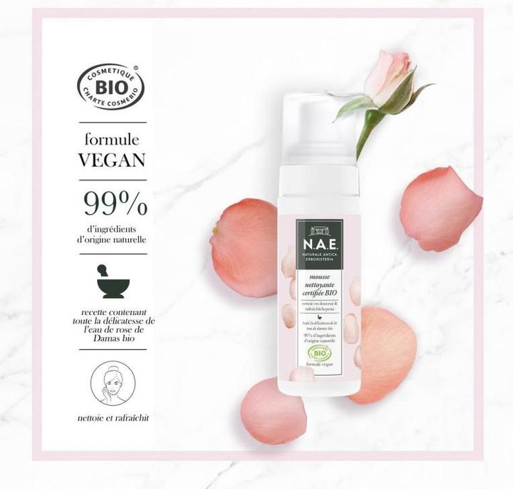 Produktbild N.A.E. Naturale Antica Erboristeria Purezza Gentle Cleansing Foam, COSMOS Organic Certified & Vegan (Schaum, 150 ml)