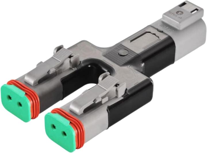 Image du produit Kalitec Y-Verteiler DT06-2S/DT04-2P 2 polig I Y-Splitter I graues Gehäuse I Y Adapter 2-Wege I IP69K