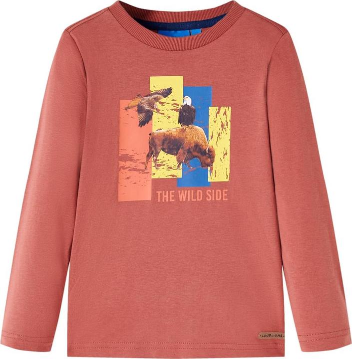 Actual product image VidaXL Children's long-sleeved shirt Henna 92,Material: 100 % cotton,colour (92)
