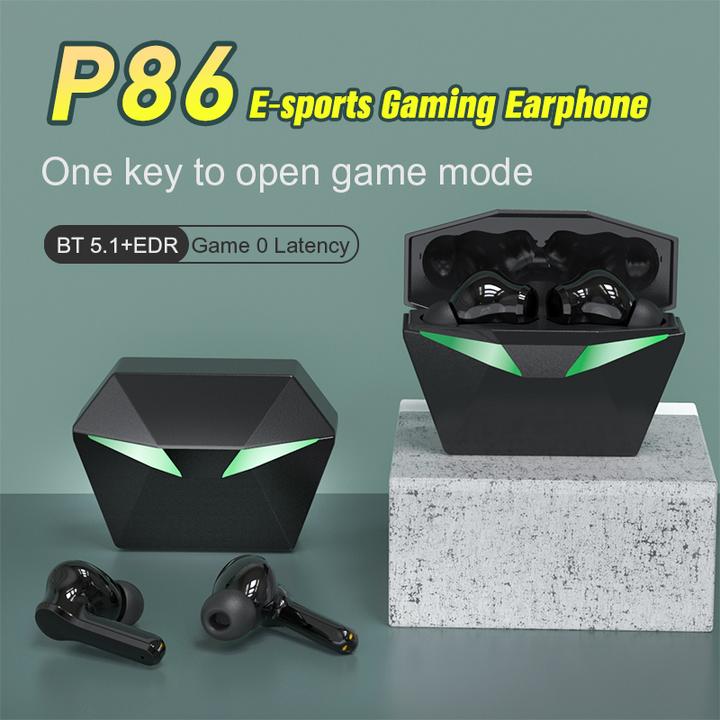 Image du produit PhoneLook Ecouteurs sans fil TWS P86 In-Ear Gaming Headphones avec Bluetooth 5.1 design futuriste incl. lumièr (Sans fil)