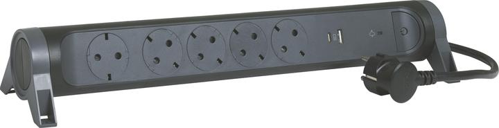 Produktbild Legrand Drehbare Steckdosenleiste, 5-fach Steckdose (5 x, CEE 7/3, CEE 32/5, 1.50 m)