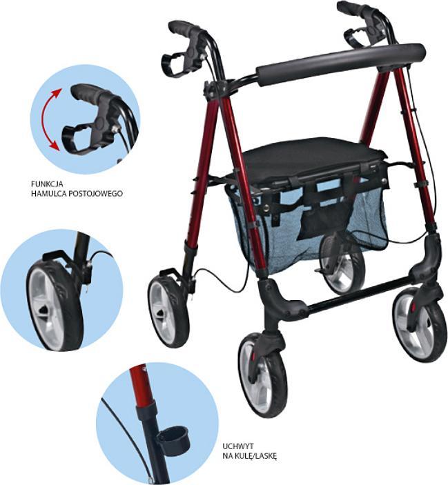 Actual product image ARmedical Podpórka rehabilitacyjna 4-kołowa Prestig Ultra light srebrna AR-006