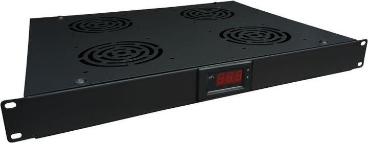 Actual product image Alantec 19" 1U ventilation panel with thermostat (SA-F-1U-4-TC)