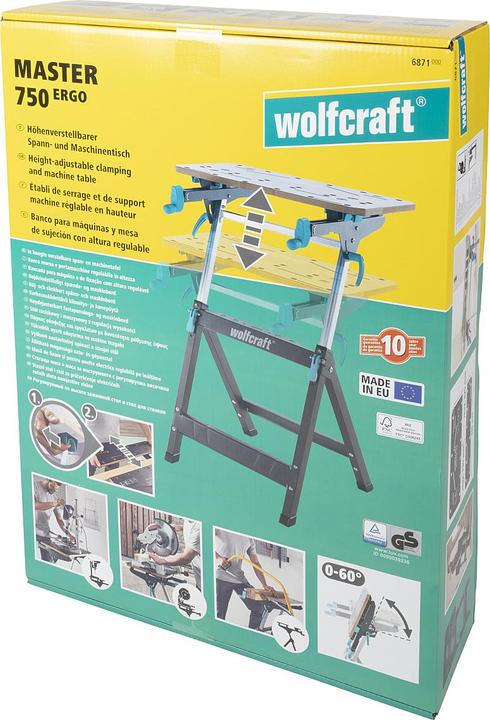 Immagine prodotto wolfcraft Tavola di servizio Master 750 Ergo (68 cm, 70 cm)