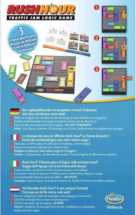 Actual product image Thinkfun Rush Hour Bring (German, French, Italian)