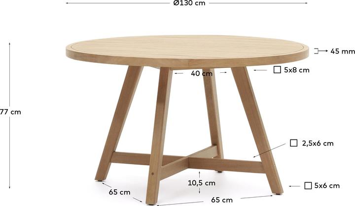 Produktbild Kave Home Urgell (130 cm)