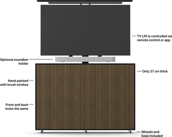 Immagine prodotto Multibrackets Mobili TV-Lift Slim con sistema di sollevamento (55", 50 kg)